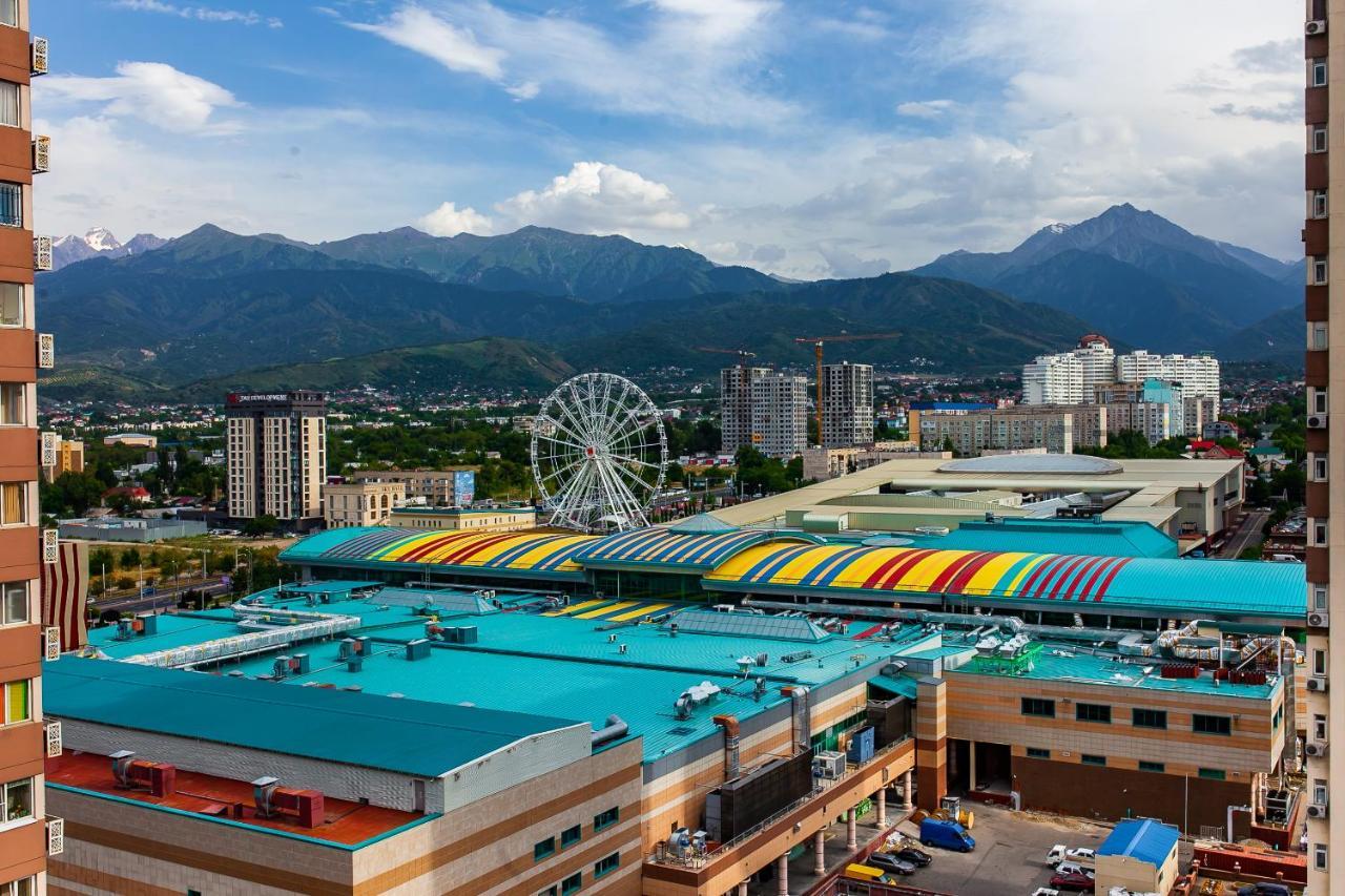 2 Ком Студия На 18 Этаже С Панорамным Видом На Горы В Жк Мега Тауер Almaty Extérieur photo